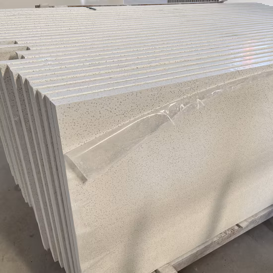 New Products Quartz Stone Slab for Kitchen Cabinet Worktop Work Top Solid Surface White Artificial Marble Countertop