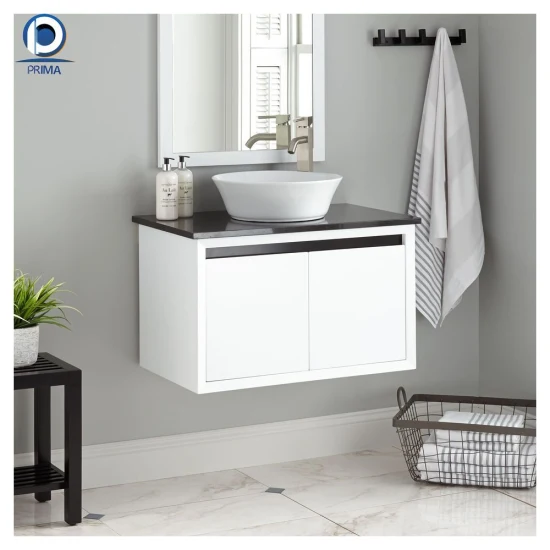 Prima Moderner Designer-Badezimmerschrank aus Holz, Sinterstein-Waschtisch, Arbeitsplatte, LED-Spiegel, luxuriöse Badmöbel